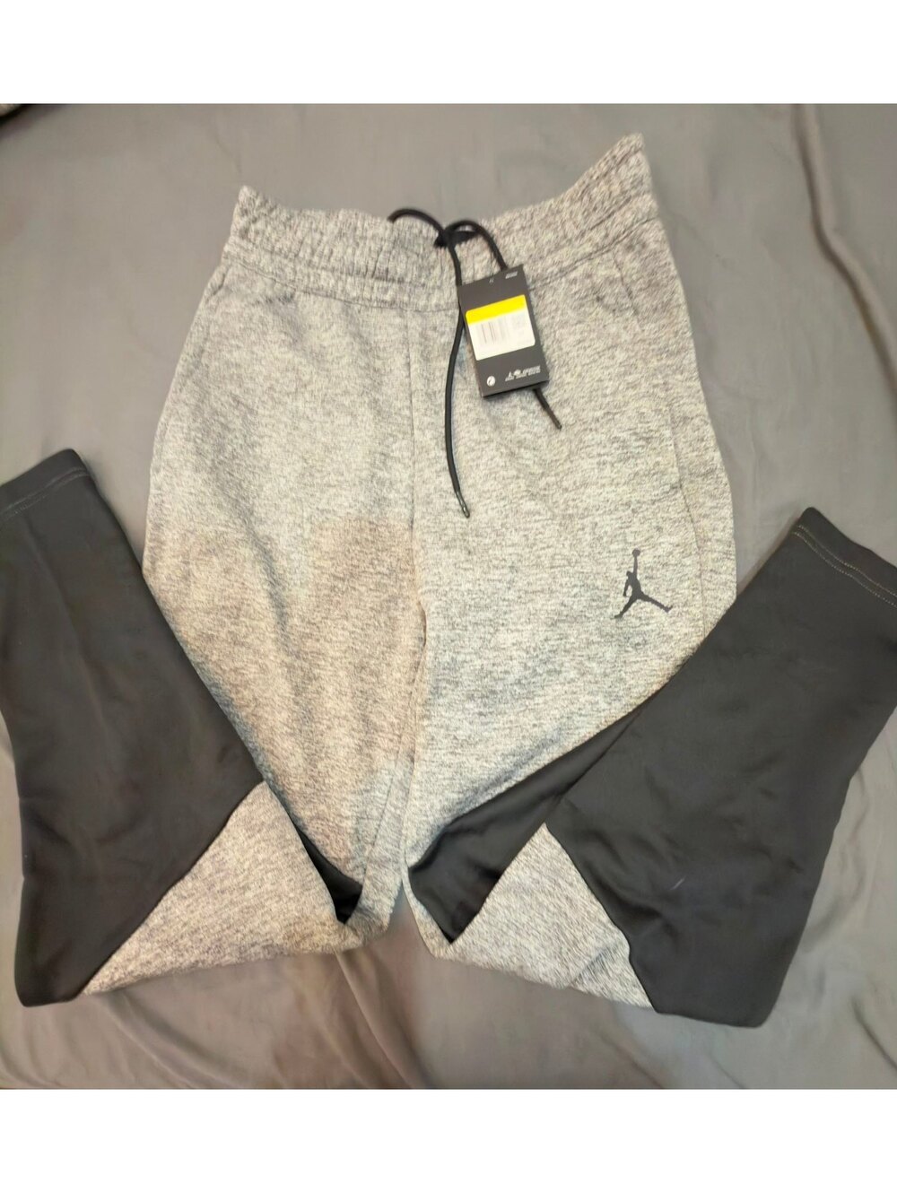 Jordan Therma Grey and Black Athletic Sweatpants
